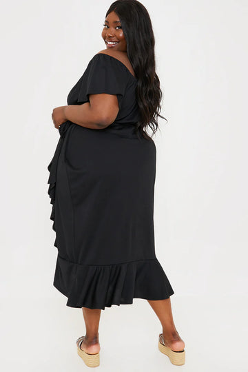 Sweetheart Neck Skater Dress With Pockets